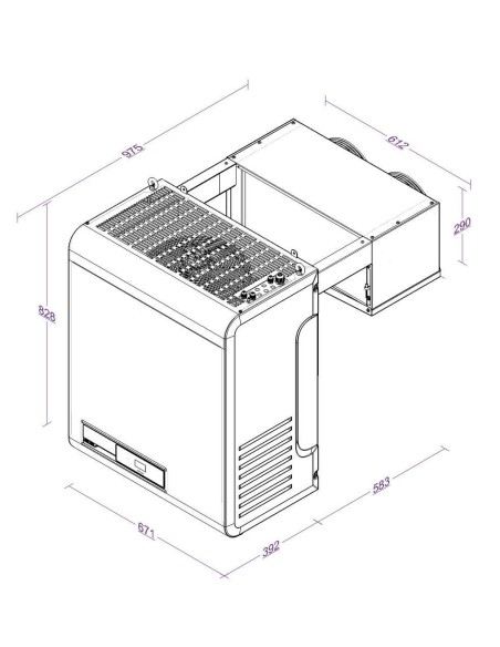 UNITÉ DE REFROIDISSEMENT TYPE POSITIF 21-36,7 M3
AVEC CONNEXION EN LIGNE