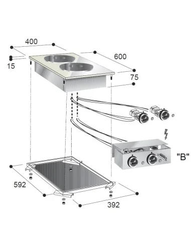 CUISINIÈRE ÉL. 2 PL.