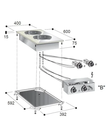 CUISINIÈRE ÉL. 2 PL.