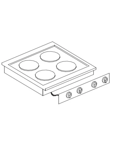 CUISINIÈRE ÉL. 4 PL.