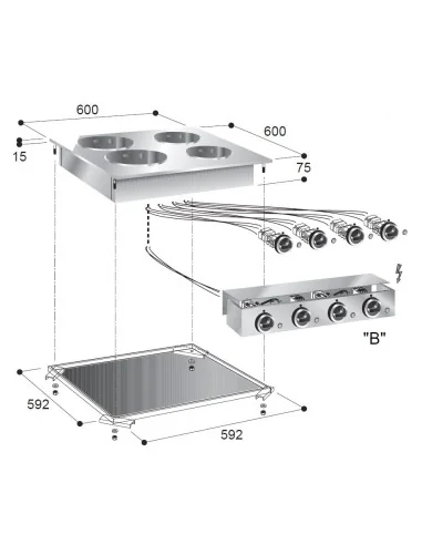 CUISINIÈRE ÉL. 4 PL.