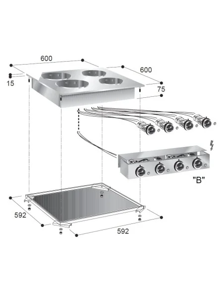 CUISINIÈRE ÉL. 4 PL.