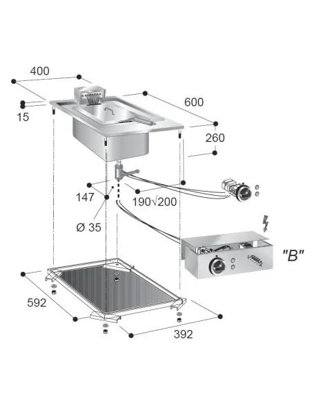 FRITEUSE ÉL. 1X10 L