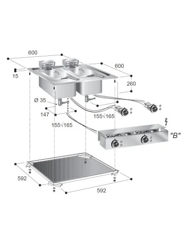 FRITEUSE ÉL. 2X10 L