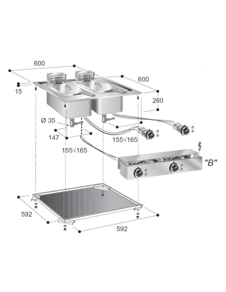 FRITEUSE ÉL. 2X10 L
