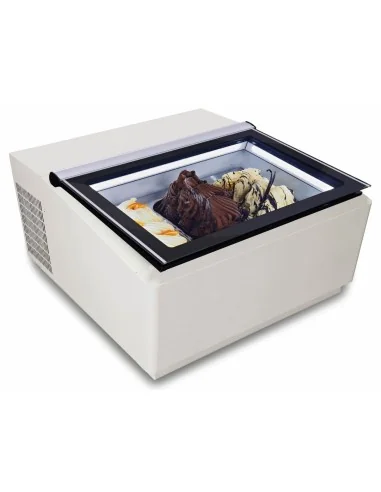 MODÈLE DE TABLE VITRINE À CREME GLACÉE BLANC...