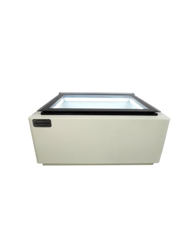 MODÈLE DE TABLE VITRINE À CREME GLACÉE BLANC...