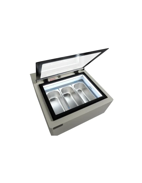 MODÈLE DE TABLE VITRINE À CREME GLACÉE BLANC
S'OUVRE DU CÔTÉ CLIENT