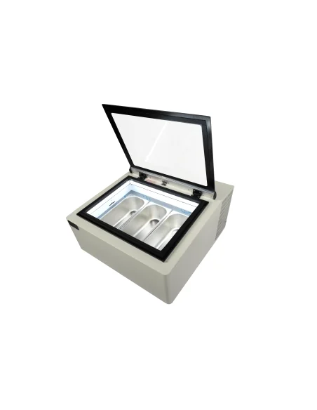 MODÈLE DE TABLE VITRINE À CREME GLACÉE BLANC
S'OUVRE DU CÔTÉ CLIENT