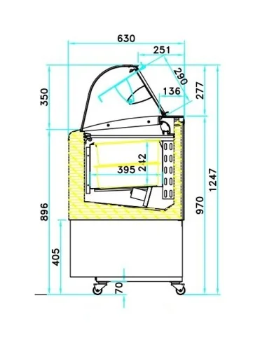 VITRINE À CREME GLACÉE FIJI 7