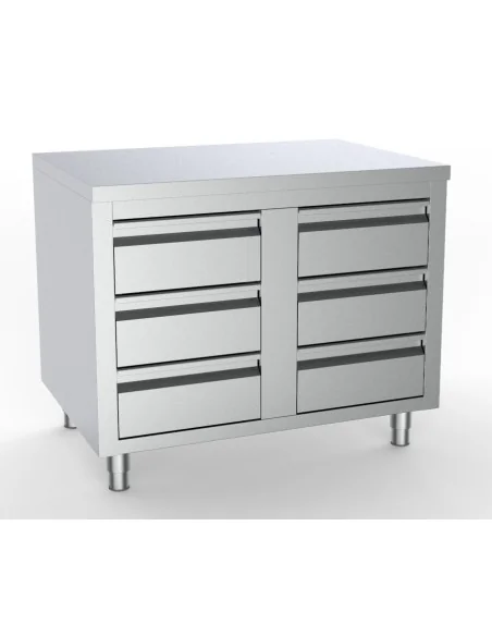 700 TABLE DE TRAVAIL AVEC 6 TIROIRS 1000