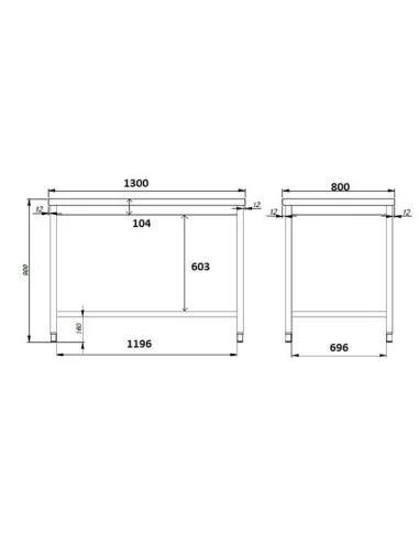800 PLAN DE TRAVAIL ESSOUS OUVERT 1300