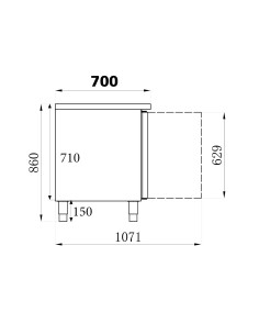 700 TABLE RÉFRIGÉRÉE PLONGE 2 PORTES 2