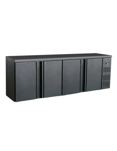 ARRIÈRE BAR RÉFRIGÉRÉE NOIR 4 PORTES