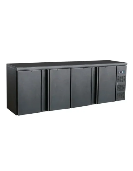 ARRIÈRE BAR RÉFRIGÉRÉE NOIR 4 PORTES