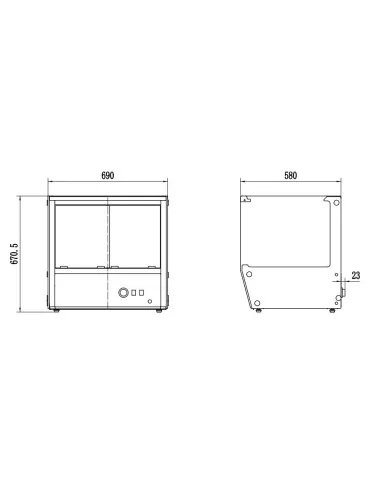 VITRINE CHAUFFANTE 137L