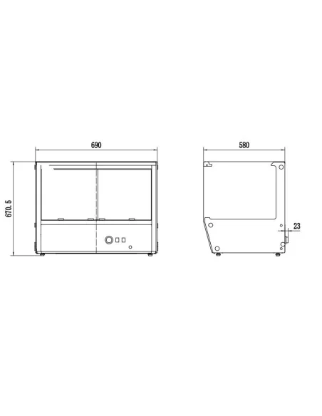 VITRINE CHAUFFANTE 174L