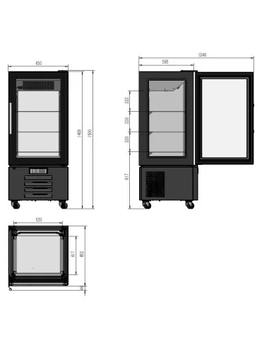 VITRINE DE PÂTISSERIE RÉFRIGÉRÉE 1500