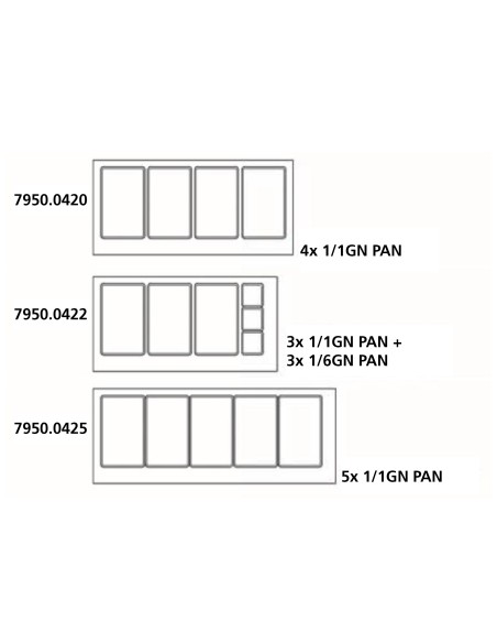 700 TABLE RÉFRIGÉRÉE AVEC VERRE 2 PORTES3X 1/1 + 3X 1/6 GN RÉCIPIENT