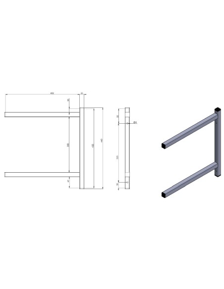 CONSOLE FIXE DOUBLE 400