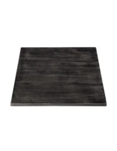 Plateau de table carré pré-percé vintage noir Bolero 700mm 2