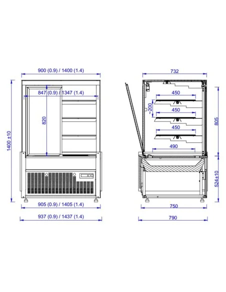 VITRINE RÉFRIGÉRÉE NERO 1.4