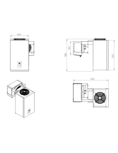 UNITÉ DE RÉFROIDISSEMENT TYPE POSITIF 4,1-6,5 M3