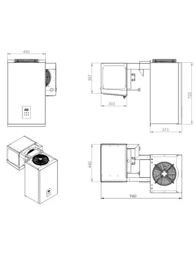 UNITÉ DE RÉFROIDISSEMENT TYPE POSITIF 6,6-9 M3