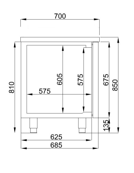 700 TABLE RÉFRIGÉRÉE 2 PORTES