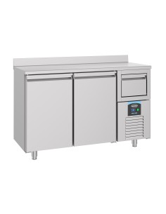 600 TABLE RÉFRIGÉRÉE 2 PORTESAVEC TIROIR POUR CAFÉ