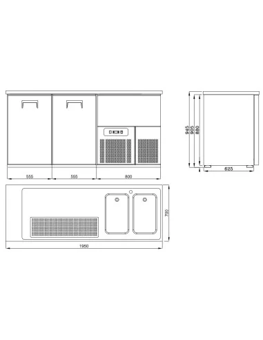 REFROIDISSEUR DE BIÈRE 2 PORTES 2R