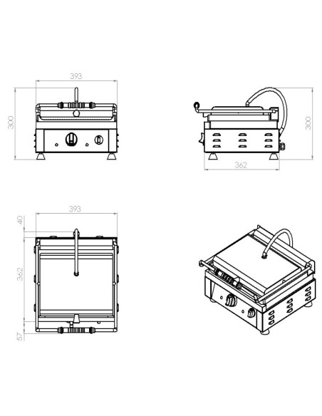 GRILLE DE CONTACT PANINI LISSE/RAINURÉ