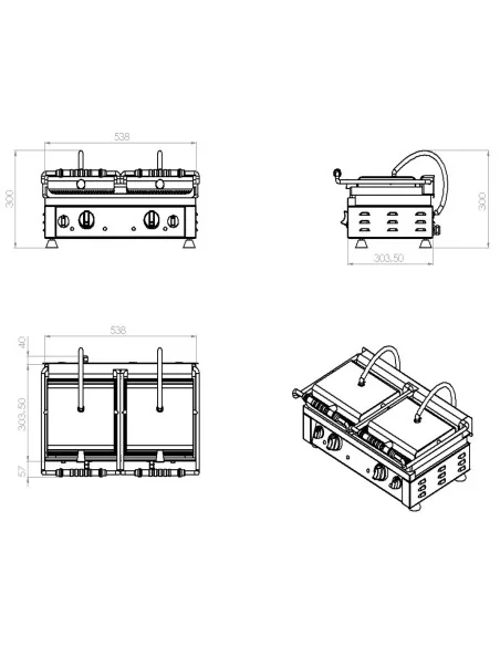 GRILLE DE CONTACT PANINI DOUBLE RAINURÉ