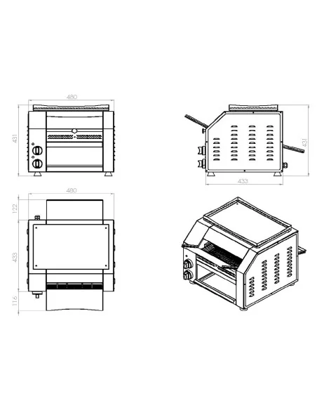 GRILLE-PAIN À CONVOYEUR