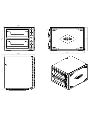 ELEC. FOUR À PIZZA DOUBLE 2 X 6