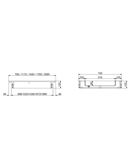 DROP-IN BAC À GLACE PILÉE 2/1