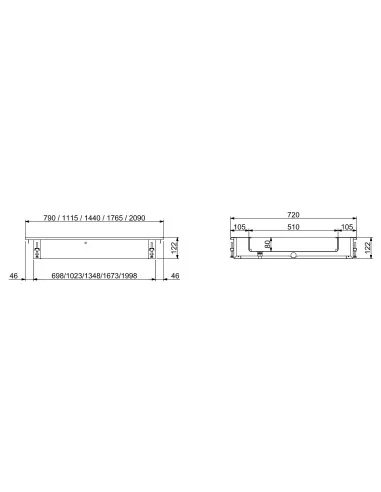 DROP-IN BAC À GLACE PILÉE 5/1
