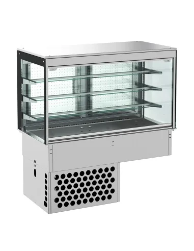 DROP-IN VITRINE CUBIQUE RÉFRIGÉRÉE - FERMÉ 3/1