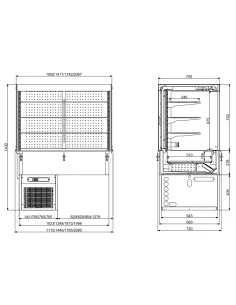 DROP-IN VITRINE CUBIQUE RÉFRIGÉRÉE MODELE MURAL - ROLL-UP... 2