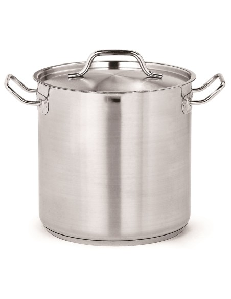 MARMITE PROFONDE EN ACIER INOXYDABLE + COUVERCLE ø32 25L