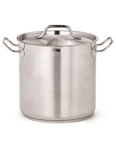 MARMITE PROFONDE EN ACIER INOXYDABLE + COUVERCLE ø40 50L