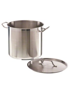 CASSEROLE EN ACIER INOXYDABLE + COUVERCLE ø40 31L 2