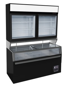 CHAMBRE MURALE FRIGORIFIQUES NOIR 2 PORTES EN VERRE