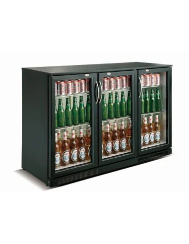 ARRIÈRE BAR RÉFRIGÉRÉE NOIR 3 PORTES