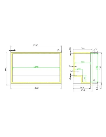 ARRIÈRE BAR RÉFRIGÉRÉE NOIR 3 PORTES