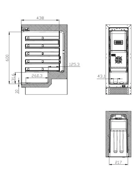 RAFRAÎCHISSEURS À VIN 50L SINGLE ZONE