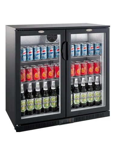 ARRIÈRE BAR RÉFRIGÉRÉE NOIR 2 PORTES
