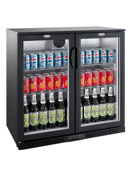 ARRIÈRE BAR RÉFRIGÉRÉE NOIR 2 PORTES