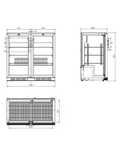 ARRIÈRE BAR RÉFRIGÉRÉE NOIR 2 PORTES 2