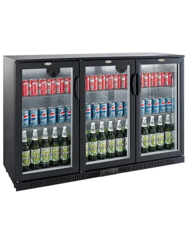 ARRIÈRE BAR RÉFRIGÉRÉE NOIR 3 PORTES